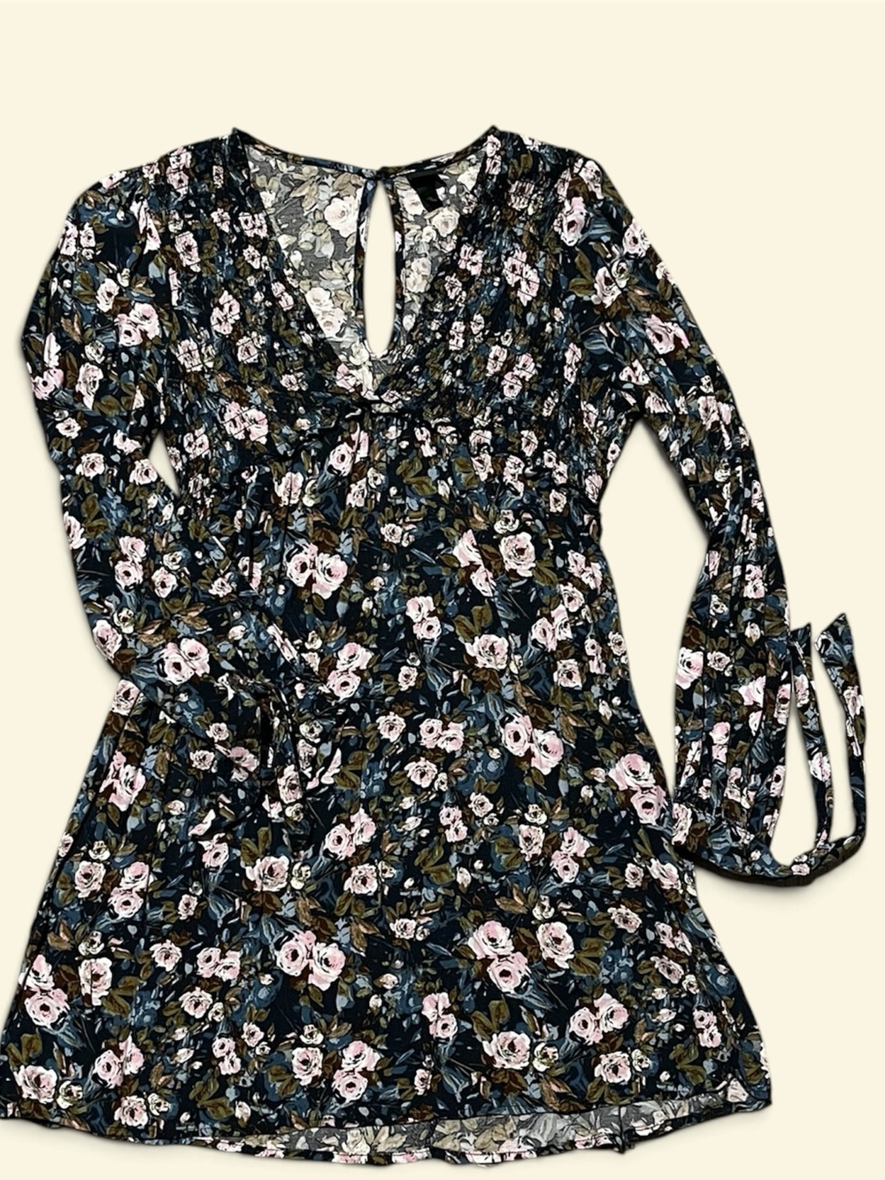 Long sleeve baby doll dress